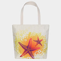 Starfish Print Canvas Tote Eco Bag