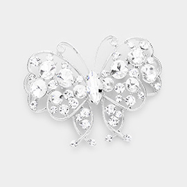 Marquise Round Crystal Butterfly Pin Brooch