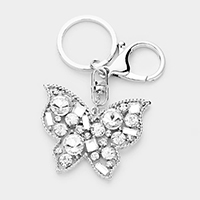 Crystal Rhinestone Butterfly Key Chain