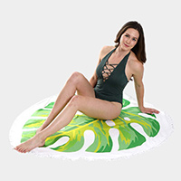 Monstera Leaf Shape Beach Towel