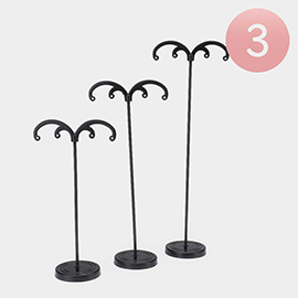 3PCS - T Bar Iron Earring Display Stands Holder Organizer