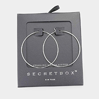 Secret Box_ Sterling Silver Dipped Metal Hoop Earrings