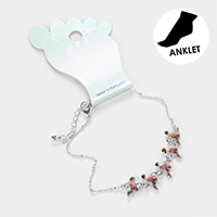 Enamel Flamingo Link Anklet