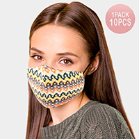 10PCS - Zigzag Cotton Fashion Masks