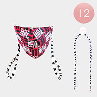 12PCS - Zebra Patterned Cord Mask Chains