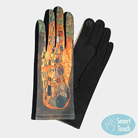 The Kiss Print Smart Touch Gloves