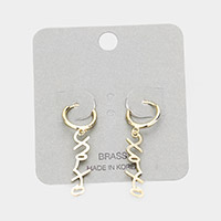 XOXO Brass Metal Huggie Earrings
