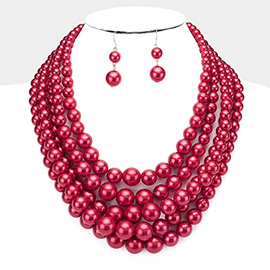 5Row Strand Pearl Necklace