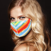 Colorful Chevron Print Fashion Mask