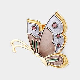 Colored Metal Butterfly Magnetic Brooch