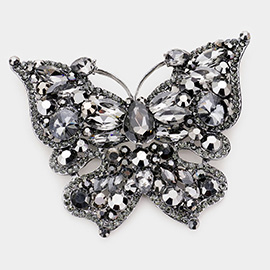 Multi Stone Butterfly Pin Brooch  / Pendant