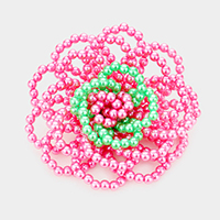 Tiny Pearl Cluster Floral Brooch
