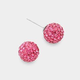 Shamballa Ball Stud Earrings