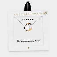 Secret Box _ Metal Circle Pendant Necklace