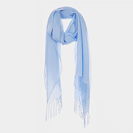 Solid Fringe Oblong Scarf