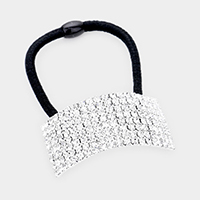Rhinestone Pave Curved Rectangle Hair Band