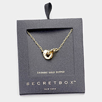 Secret Box _ 14K Gold Dipped Metal Handcuffs Pendant Necklace