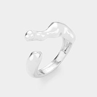 Abstract Metal Open Ring
