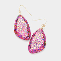 Glitter Abstract Bead Dangle Earrings