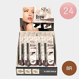 24PCS - Brown Eyebrow Pencils