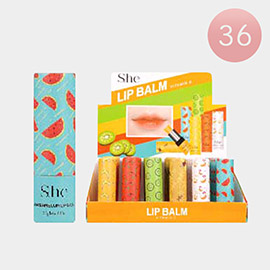 36PCS - Fruits Scent Lip Balms