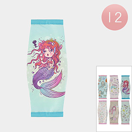 12PCS - Mermaid Printed Pencil Cases