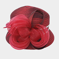 Embellished Rhinestone Feather Mesh Dressy Hat