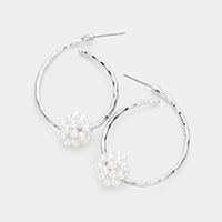 Pearl Cluster Ball Accented Earrings