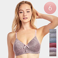 6PCS - Ladies Full Cup No Wire Bras