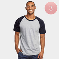 3PCS - Men's Short Sleeve Raglan T-Shirts