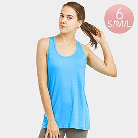 6PCS - Cottonbell Ladies Loose Fit Jersey Tank Tops