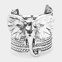Metal Elephant Cuff Bracelet