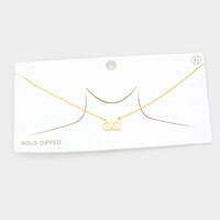 GIGI Gold Dipped Metal Message Pendant Necklace
