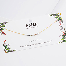 FAITH Message Morse Code Pendant Necklace