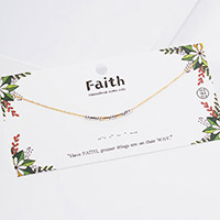 FAITH Morse Code Pendant Necklace