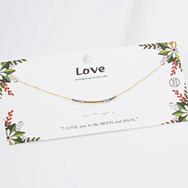 LOVE Message Morse Code Pendant Necklace