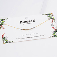 BLESSED Morse Code Pendant Necklace
