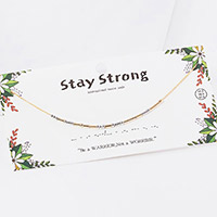 STAY STRONG Morse Code Pendant Necklace