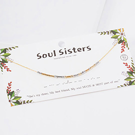 SOUL SISTERS Message Morse Code Pendant Necklace