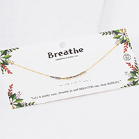 BREATHE Morse Code Pendant Necklace