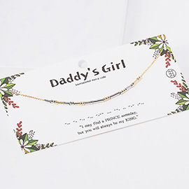 DADDYS GIRL Message Morse Code Pendant Necklace