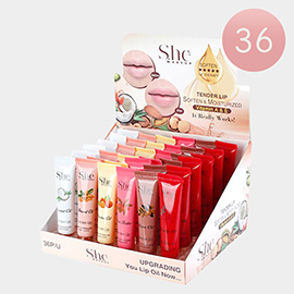 36PCS -  Soften Moisturized Lip Glosses