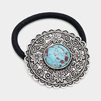 Round Natural Stone Stretch Hair Band