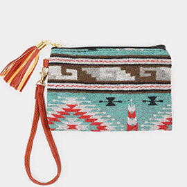 Western Patterned Wristlet Pouch Bag