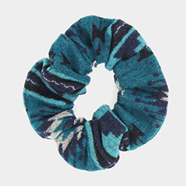 Western Patterned Scrunchie Hairband