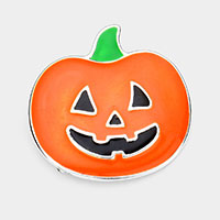 Enamel Halloween Pumpkin Pin Brooch