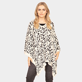 Leopard Printed Poncho