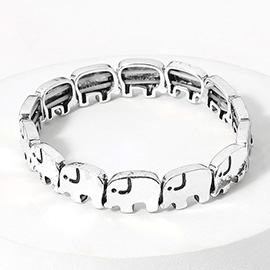 Metal Elephant Stretch Bracelet