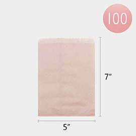 100PCS - Brown Gift Paper Bag Set