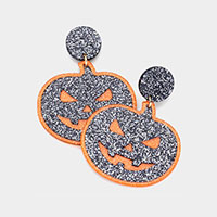 Resin Pumpkin Dangle Earrings